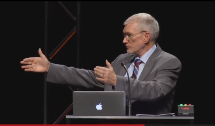 Ken Ham, founding president and CEO of Answers in Genesis, debates Bill Nye at The Creation Museum Tuesday night.
