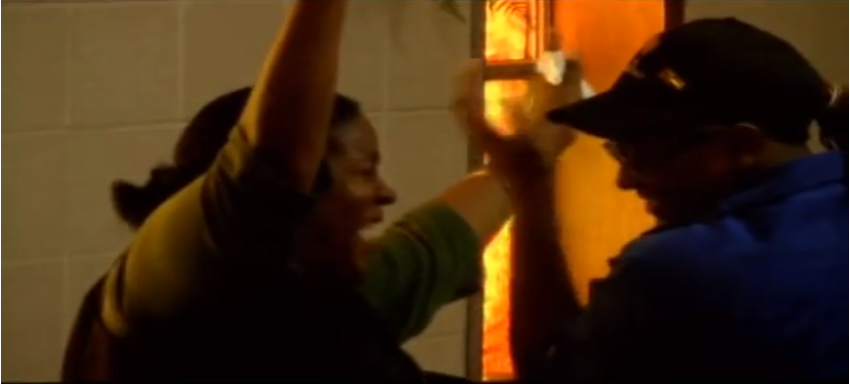 Congregants celebrate the 'Miracle Month' lottery initiative at the James Missionary Baptist Church in Baconton, Ga., on Sunday Feb. 2, 2014. They now have a chance to win a bill payment by tithing.