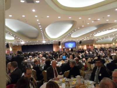 Attendees gathered at the 2014 National Prayer Breakfast, held at the Washington Hilton in Washington, D.C. on Feb. 6, 2014.