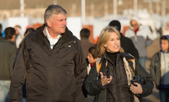 Rev. Franklin Graham and FOX News Channel's Greta Van Susteren in a Fox Files episode to air on Feb. 9, 2014.