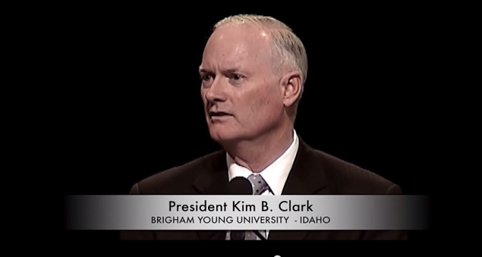 Brigham Young University-Idaho President, Kim B. Clark.