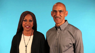 Tony and Lauren Dungy.