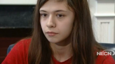 Nicole Maines at a press conference to comment on the Maine Supreme Court ruling 5-1 that his rights were violated when Asa Adams Elementary School in Orono, wouldn't allow biological males to use the girls' bathroom, and instead allowed him to use a staff unisex bathroom, Portland, Maine, Jan. 30, 2014.