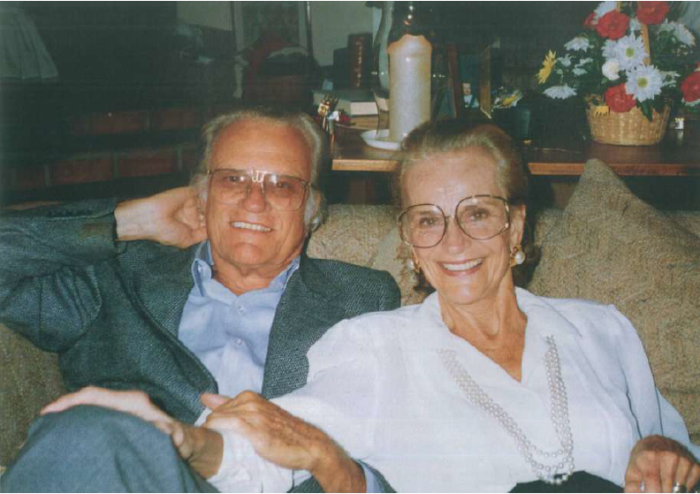 Ruth and Billy Graham pose for a picture in their later years.