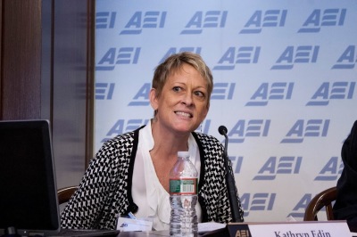Kathryn Edin at a panel discussion at the American Enterprise Institute, 'Connecting orphans with families: New insights from the front lines,' Washington, D.C., Feb. 12, 2014.