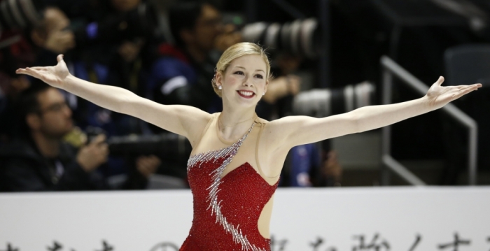 Gracie Gold of the U.S. performs during the Ladies Short Program at the ISU World Figure Skating Championships in London, Ontario, March 14, 2013.