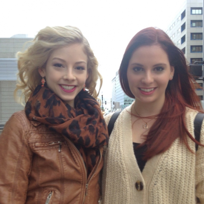 Gracie Gold and twin sister Carly Gold.
