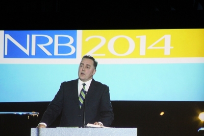 NRB President & CEO Jerry A. Johnson speaking at NRB 2014 in Nashville on Feb. 22, 2014.