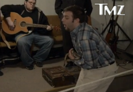 Cody Coots, 21, son of the-late "Snake Salvation" pastor Jamie Coots, handles the deadly rattlesnake that killed his father.