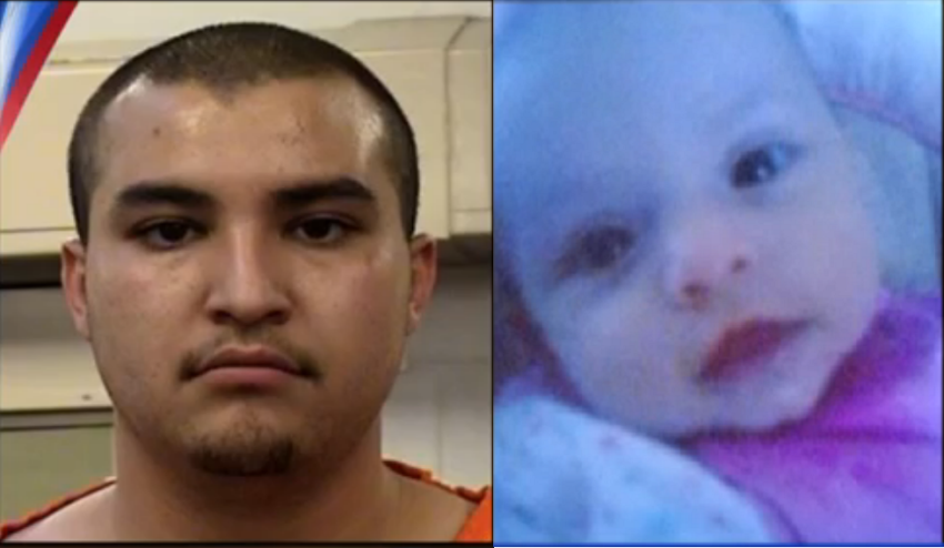 Elijah Fernandez (l), allegedly sexually abused 4-month-old Izabella (r), earlier this month while her mother did laundry. The physical injuries resulted in her death in Albuquerque, N.M., on Feb. 23, 2014.