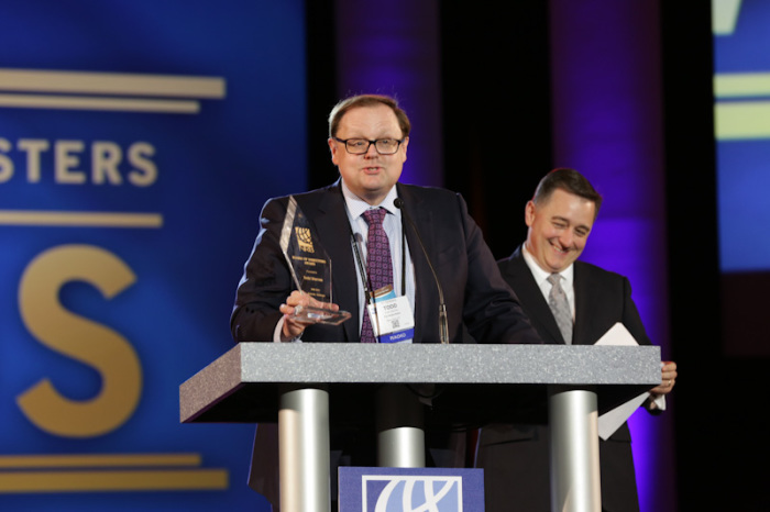 Todd Starnes receiving the Board of Directors Award at NRB 2014 in Nashville on Feb. 25, 2014.