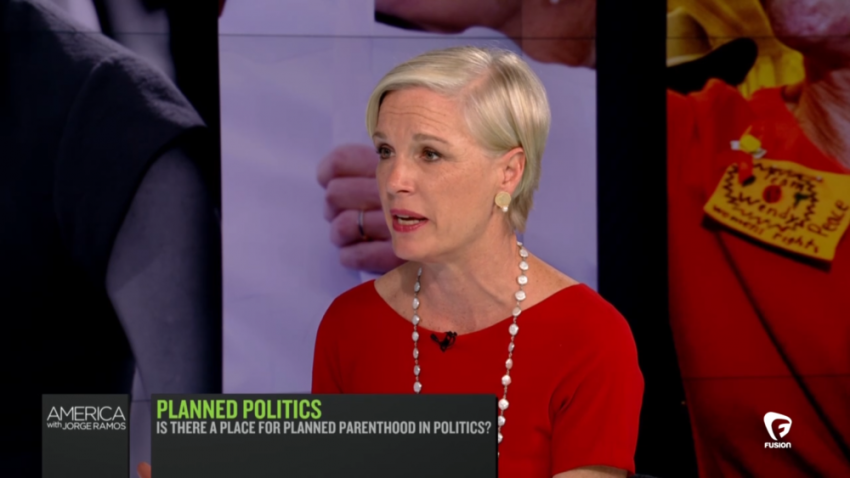 Screengrab of Planned Parenthood Action Fund President Cecile Richards on Fusion's