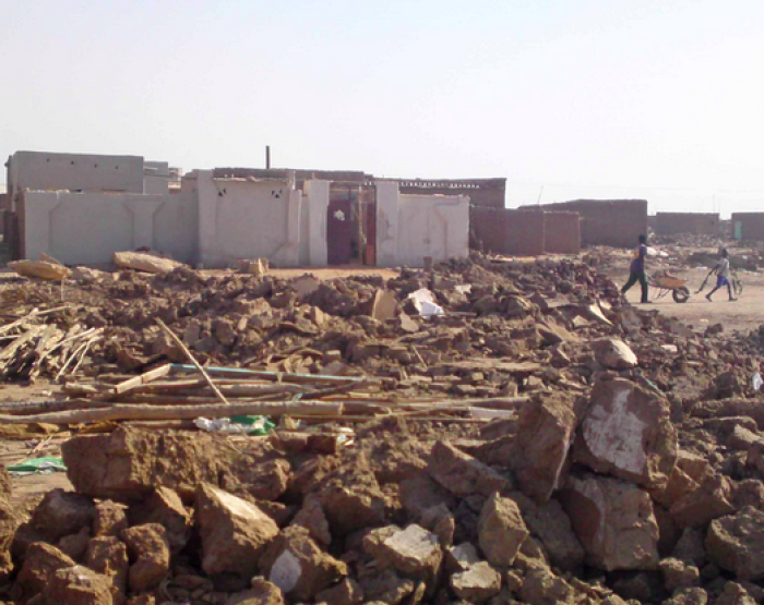 Sudanese authorities left a Presbyterian Church of Sudan building in ruins in January 2013.