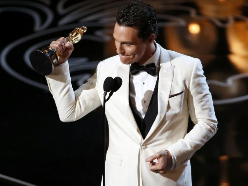 Matthew McConaughey wins the best actor Oscar for "Dallas Buyers Club."