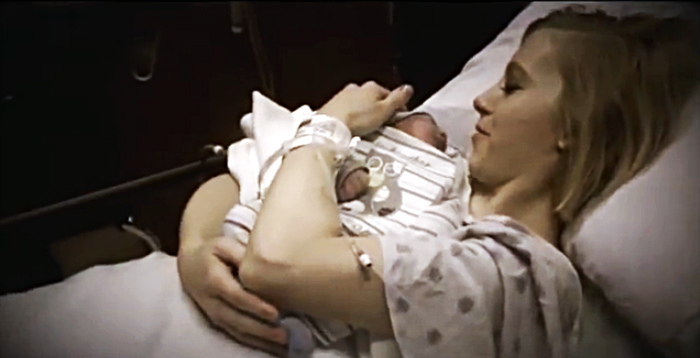 Heather Walker holds her terminally-ill baby boy, Grayson James Walker, shortly after his birth on Feb. 15, 2012, in a Memphis, Tenn., hospital.