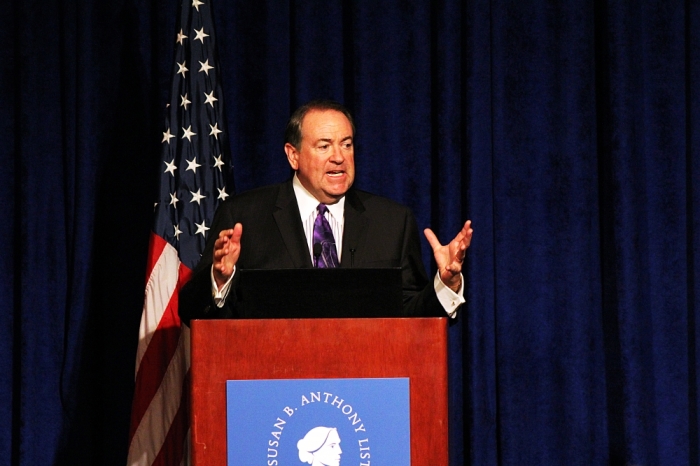 Gov. Mike Huckabee delivering the keynote speech at the Susan B. Anthony List's Campaign for Life Galakeynote speech at the Susan B. Anthony List's Campaign for Life Gala, Washington, D.C., March 12, 2014.