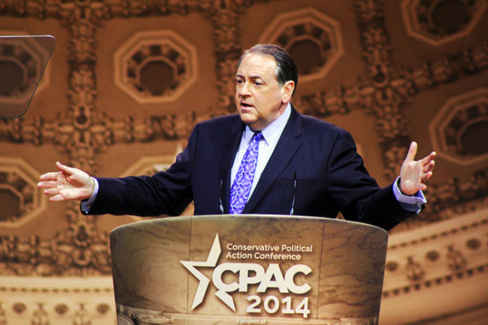 Former Arkansas Governor Mike Huckabee at CPAC, National Harbor, Md., March, 7 2014.
