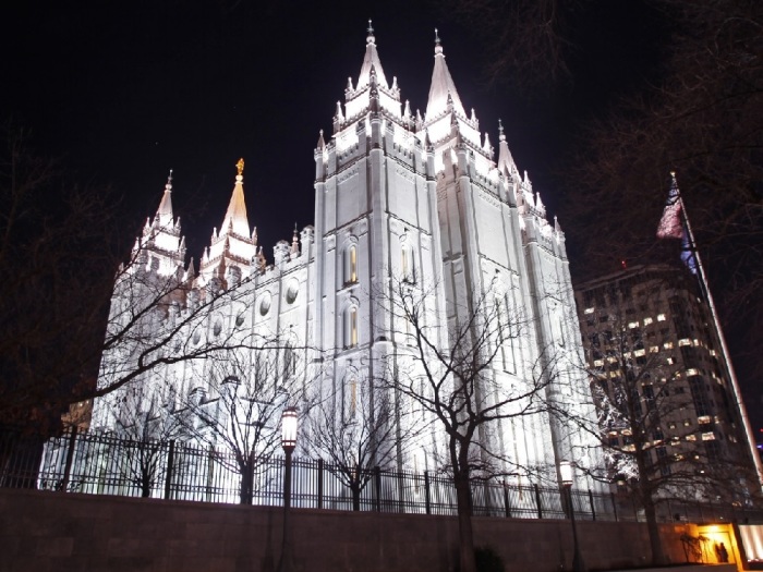 The LDS Church's Mormon Temple in downtown Salt Lake City, Utah, is seen Jan. 27, 2012.