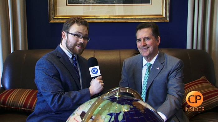 Former Senator and current president of The Heritage Foundation speaks about his new book, 'Falling in Love with America Again' in an interview with The Christian Post in his Washington, DC office on Thursday, March 20, 2014