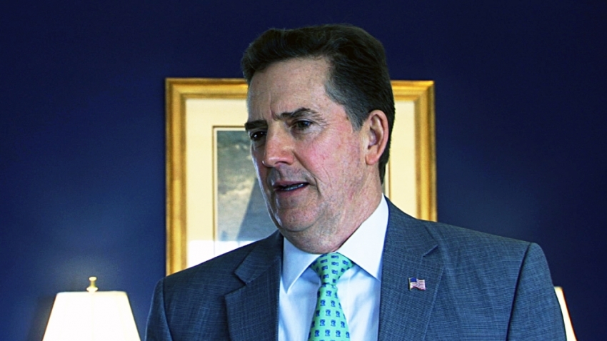 Former Senator and current president of The Heritage Foundation speaks about his new book, "Falling in Love with America Again" in an interview with The Christian Post in his Washington, DC office on Thursday, March 20, 2014