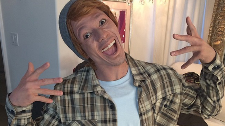 Nick Cannon in whiteface