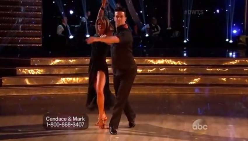 Candace Cameron Bure dances with her partner Mark Ballas on "Dancing with the Stars" on March 22, 2014.