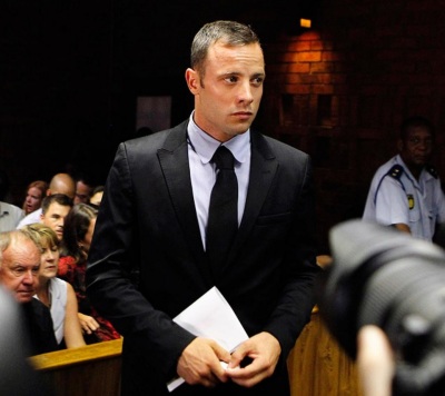 Oscar Pistorius was charged with premeditated murder on Feb. 19, 2013, in the death of his girlfriend Reeva Steenkamp.