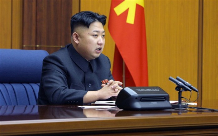 North Korean leader Kim Jong-un presides over a meeting of the Central Military Commission of the Workers' Party in Pyongyang in this undated photo.