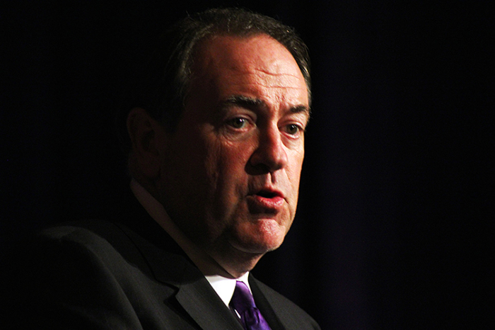 Gov. Mike Huckabee, host of Fox News' 'Huckabee,' at the Susan B. Anthony List Campaign for Life Gala and Summit, Washington, D.C., March 12, 2014.