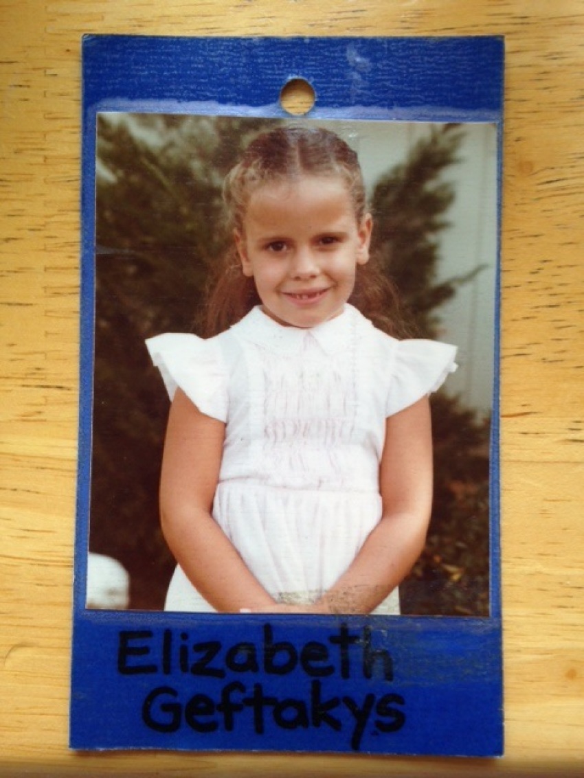 Elizabeth Esther: "This is me at 5 years old. This was my school ID card for our fundamentalist Christian school."