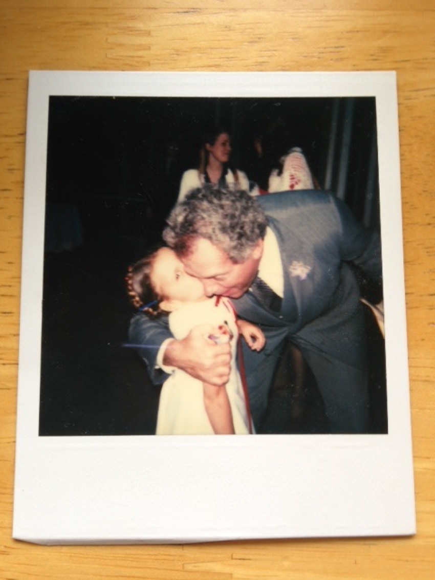 Elizabeth Esther: "This is me around 7 when my grandparents laid out their plan for my life. This is my grandfather crushing me in one of his signature, hurricane hugs."