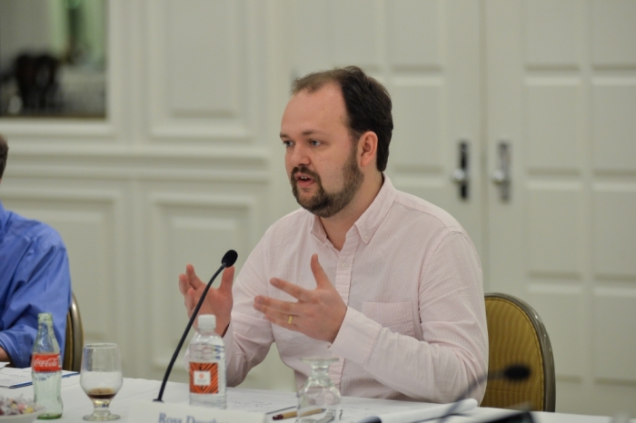 Ross Douthat, columnist for The New York Times, speaking at the Ethics and Public Policy Center's Faith Angle Forum, Miami Beach, Fla., March 25, 2014.