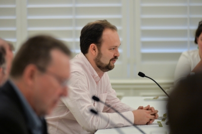 Ross Douthat, columnist for The New York Times, speaking at the Ethics and Public Policy Center's Faith Angle Forum, Miami Beach, Fla., March 25, 2014.