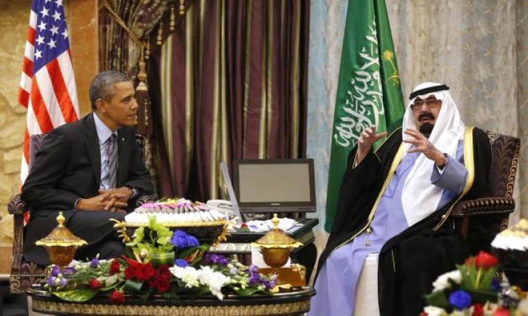 President Barack Obama (L) and King Abdullah (R)