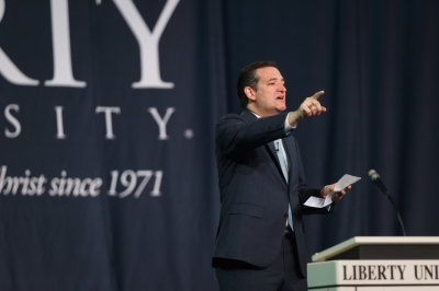 Sen. Ted Cruz (R-Texas) speaking at the Liberty University Convocation, Lynchburg, Va., April 2, 2014.