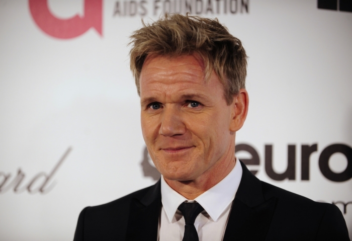 Chef and television personality Gordon Ramsay arrives at the 2014 Elton John AIDS Foundation Oscar Party in West Hollywood, California March 2, 2014.