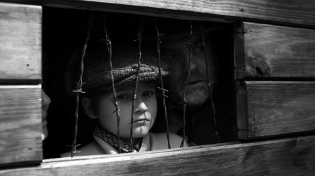 Scene from "That Jew Died For You" video, April 2014.