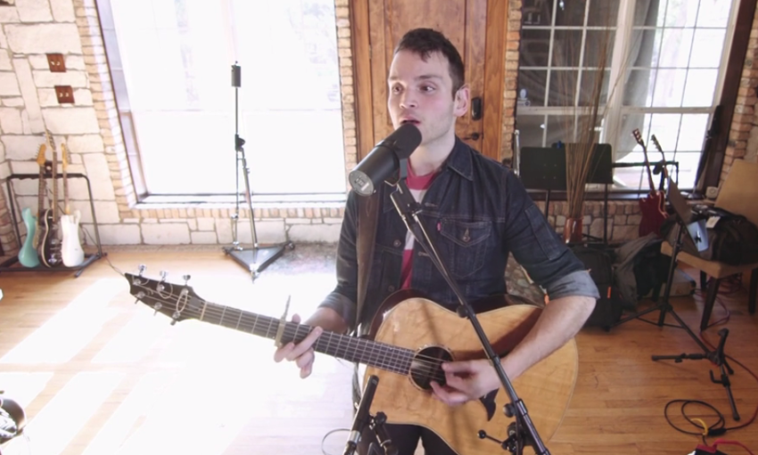 Jimmy Needham sings the son, "It is Well."