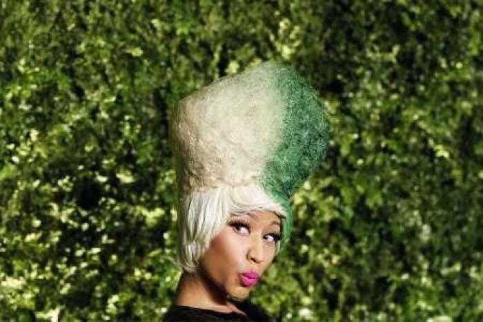 Singer Nicki Minaj arrives for the Christie's Green Auction: Bid To Save The Earth event in New York March 29, 2011.