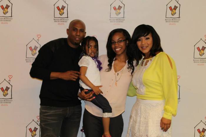 Erica Campbell and Anthony Brown at Gatewood House in Atlanta with Jerrica Parks and 3-year-old Kenadie who was diagnosed with a terminal brain tumor in January