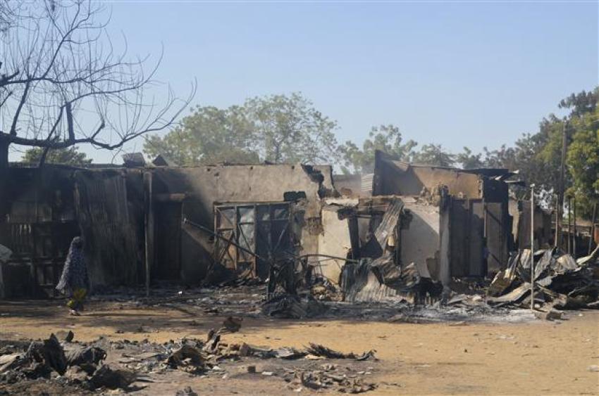 Remnants of a school after an unspecified attack allegedly by Boko Haram, which in the Hausa language broadly means "Western education is sinful." The Islamist group has previously attacked several schools as symbols of secular authority. (FILE)