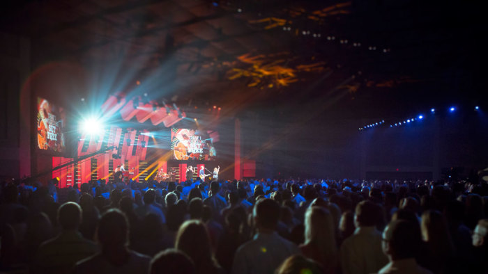 Over 70,000 people attended an Easter service at one of North Point Ministries' eight church locations in the Atlanta area on April 19-20, 2014.
