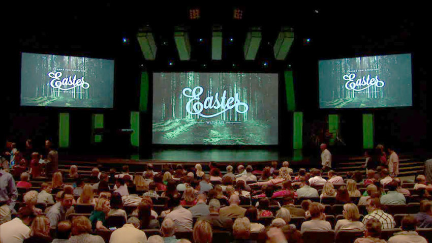 Over 70,000 people attended an Easter service at one of North Point Ministries' eight church locations in the Atlanta area on April 19-20, 2014.