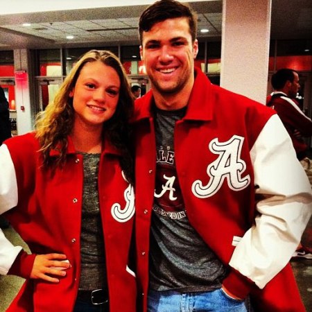 John Servati (l) died after saving the life of his girlfriend during a recent storm in Tuscaloosa, Alabama.