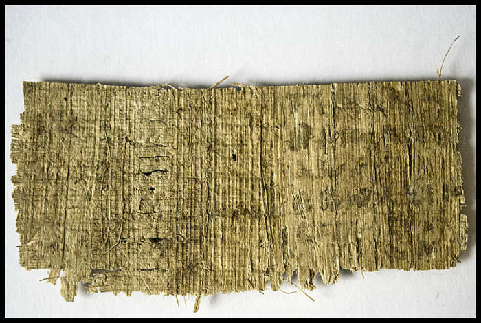 This image shows the back of the papyrus known as 'The Gospel of Jesus's Wife.'