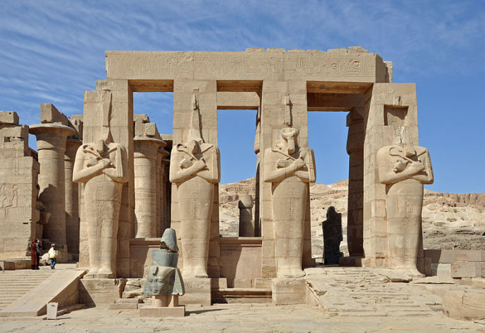 Ramesseum, memorial temple of Pharaoh Ramesses II, near Luxor.