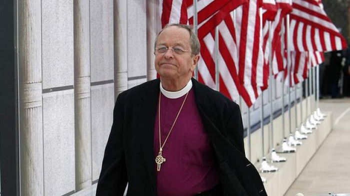 Retired Episcopal Bishop of New Hampshire and the first openly gay priest elected as a bishop in a major Christian organization, Gene Robinson.