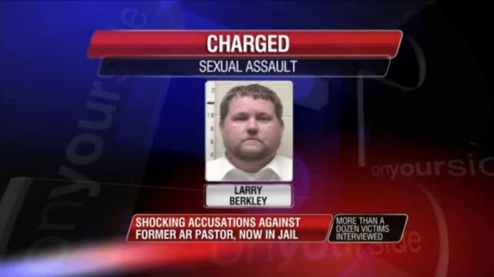 Larry Michael Berkley, a former pastor in Arkansas, is accused of providing youth congregants alcohol, porn and drugs, before sexually assaulting them. He was arrested on May 5, 2014.