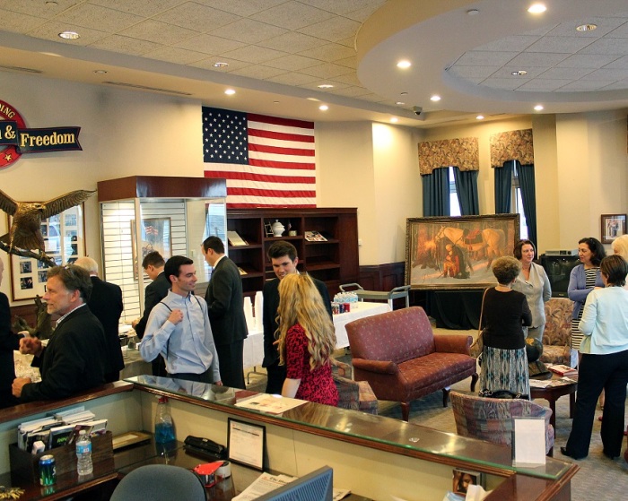 Guests gather at the book launch for Todd Starnes' 'God Less America', on Thursday, May 8, 2014 and held at the Family Research Council office in Washington, DC.