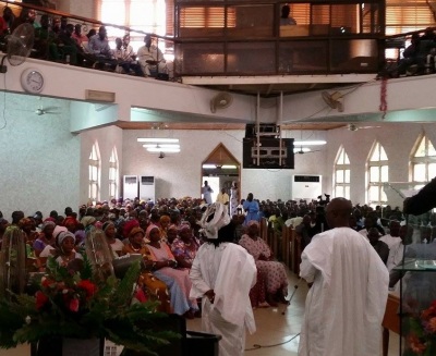 Rev. Kristopher Keating, executive director at World Horizons, a Christian non-profit organization is in Nigeria this week to pray with and stand in solidarity with those affected by the recent abduction of 300 girls from a school and other acts of terrorism involving young children. He spoke at this church in the Federal Capital Territory of Abuja, May 2014.